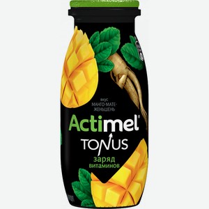 Напиток кисломолочный Actimel Tonus Манго-мате-женьшень 2,5%, 100 г