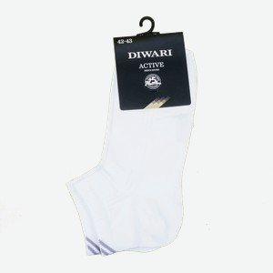 Носки мужские DiWaRi Active короткие размер 27, белые, шт