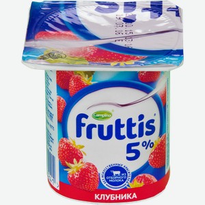 Продукт йогуртный Fruttis Сливочное лакомство с персиком и клубникой 5%, 115 г