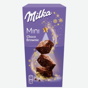 Пирожное Milka Mini Choco Brownie Бисквитное с кусочками молочного шоколада, 117 г