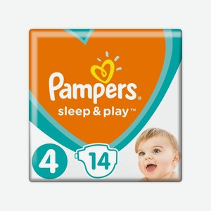 Подгузники Pampers Sleep & Play 9-14 кг, 4 размер, 14 шт., шт