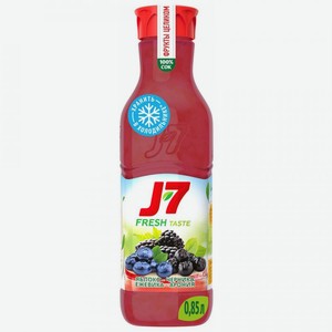 Сок с мякотью J7 Фруктово-ягодный микс Яблоко, черника, арония и ежевика, 850 мл, шт