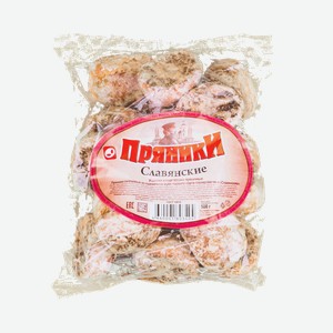 Пряники сырцовые Славянские из пшеничной муки глазированные, 500 г