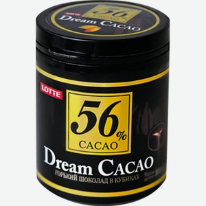 Шоколад горький Lotte Dream cacao 56% в кубиках, 106 г
