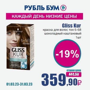 Gliss Kur краска для волос тон 6-68 шоколадный каштановый, 1 шт