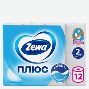 Туалетная бумага Zewa Плюс Белая 2сл 12шт