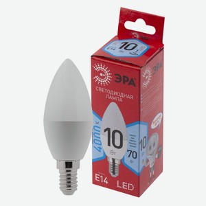 Лампа светодиодная ЭРА RED LINE LED B35-10W-840-E14 R Е14 / E14 10 Вт свеча нейтральный белый свет