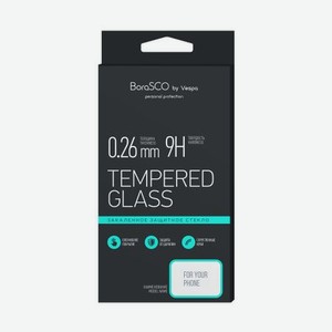 Защитное стекло BoraSCO Full Cover + Full Glue для Huawei Y6 (2019)/ Honor 8A/ Honor 8A Pro (черная рамка)