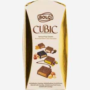 Конфеты в шоколаде Болчи кубик ассорти с начинкой Болчи Чиколата кор, 120 г