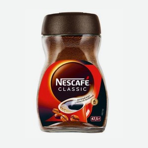 Кофе растворимый Нескафе Классик с молотой арабикой, 47,5г