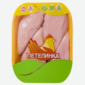 Филе грудки цыпленка-бройлера Петелинка без кожи охлажденное, ~800г Россия