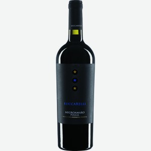 Вино Luccarelli Negroamaro Puglia красное полусухое, 0.75л Италия
