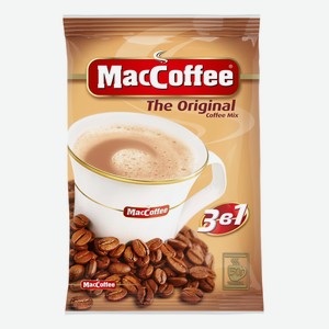 Кофе MacCoffee растворимый 3в1 50 пакетиков, 1кг Россия
