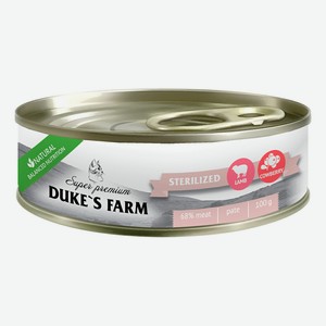 Влажный корм Duke s Farm из ягненка с брусникой и шпинатом для стерилизованных кошек и кастрированных котов 100 г