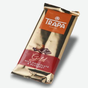 Шоколад Trapa Gold Bar молочный с фундуком, 100 г