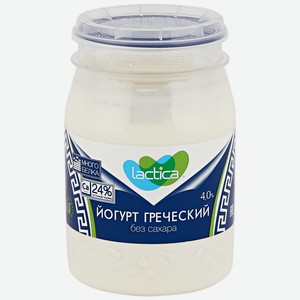 Йогурт Lactica Греческий натуральный 4%, 190 г
