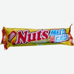 Батончик шоколадный Nuts Мегабайт с цельным фундуком, 66 г