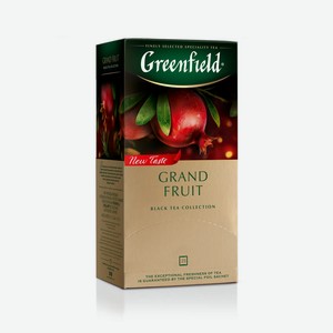 Чай черный Greenfield Grand Fruit байховый с ароматом граната, 25х1,5 г
