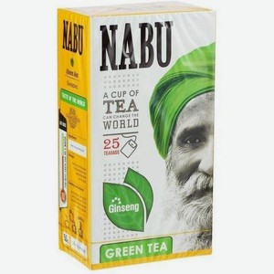 Чай зеленый Nabu, в пакетиках, 25х2 г
