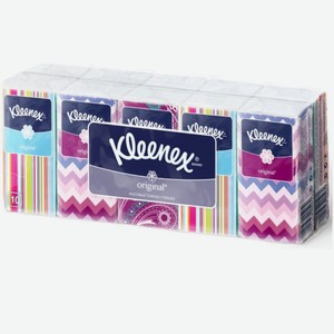 Носовые платки Kleenex Original, 3 слоя, 10х10 шт, шт