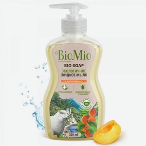 BioMio BIO-SOAP Экологичное жидкое мыло с маслом абрикоса, 300 мл, шт