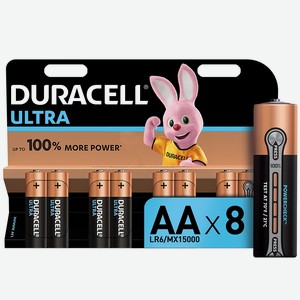 Батарейки Duracell ultrapower AA 8шт