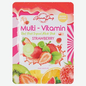 Маска для лица Grace Day Multi-Vitamin Strawberry Mask с экстрактом клубники, 27 мл