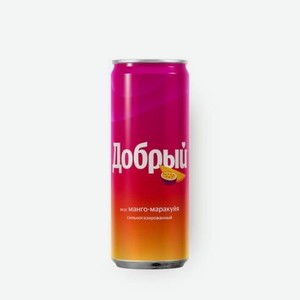 Напиток безалкогольный сильногазированный Добрый Манго/Маракуйя, 0.33л