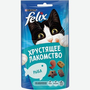 Лакомство для кошек Felix Хрустящее лакомство с рыбой 60г