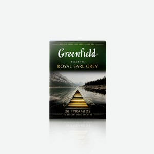 Чай черный Greenfield Royal Earl Grey с бергамотом, 20х2 г