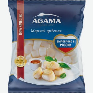 Морской гребешок Agama сыро-мороженный 40/60, 250 г