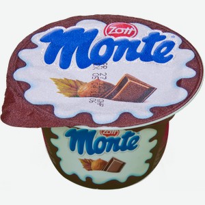 Десерт Zott Monte с шоколадом и лесным орехом 13,3%, 150 г