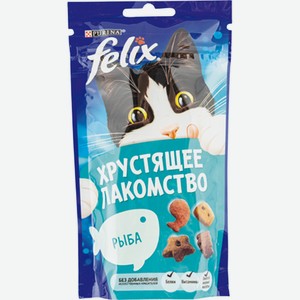 Лакомство хрустящее Felix Морской Микс для взрослых кошек, 60 г