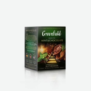 Чай Greenfield Mint&Chocolate черный, в пирамидках, 20x1,8 г