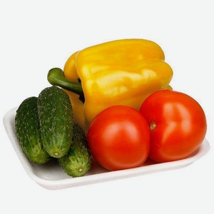 Овощной микс огурцы, помидоры, перец, 1.1кг