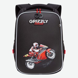 Рюкзак школьный GRIZZLY RAw-397-2/1 Мотоцикл черный