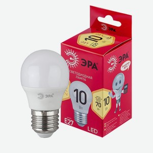 Лампа светодиодная ЭРА RED LINE LED P45-10W-827-E27 R E27 / Е27 10 Вт шар теплый белый свет
