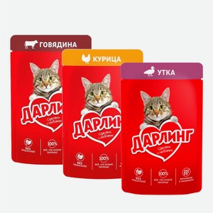 Корм для кошек ДАРЛИНГ в ассортименте 75гр