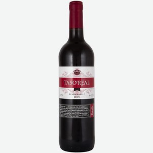 Вино  Тасо Реаль  Темпранильо Драй VdT, 750 мл, Красное, Сухое