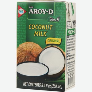 Кокосовое молоко Aroy-D без лактозы, 19%, 250 мл, тетрапак