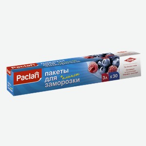 Пакеты 3л для продуктов Паклан Замораживание и хранение СеДо сп к/у, 30 шт