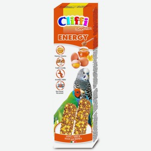 Cliffi (Италия) лакомства для волнистых попугаев и экзотических птиц: палочки с яйцами и медом Selection Energy (60 г)