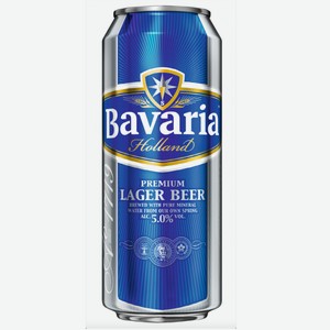 Пиво Бавария Премиум 0,45л ж/б 4,9%