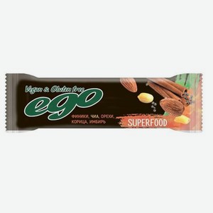 Батончик Ego Superfood фруктово-ореховый Чиа 45 г