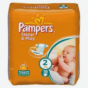 Подгузники Pampers Sleep&Play Mini, для детей 3-6 кг, 18 шт, шт