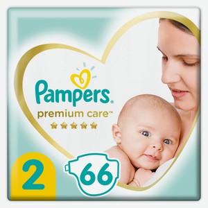 Подгузники Pampers Premium Care 4-8 кг, размер 2, 66 шт, шт