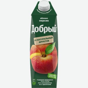 Напиток Добрый сокосодержащий яблоко-персик 1л