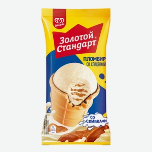 БЗМЖ Мороженое Золотой Стандарт пломбир сгущ.молоко в/ст 93г
