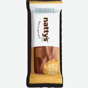 Шоколадные батончики Шоколадный Батончик Nattys&Go!® Peanut С Арахисовой Пастой, Покрытый Молочным Шоколадом 45 г