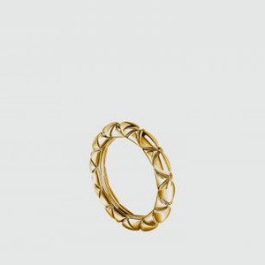 Кольцо серебряное GOLDENGAL Шоколадный Бублик 16.5 размер